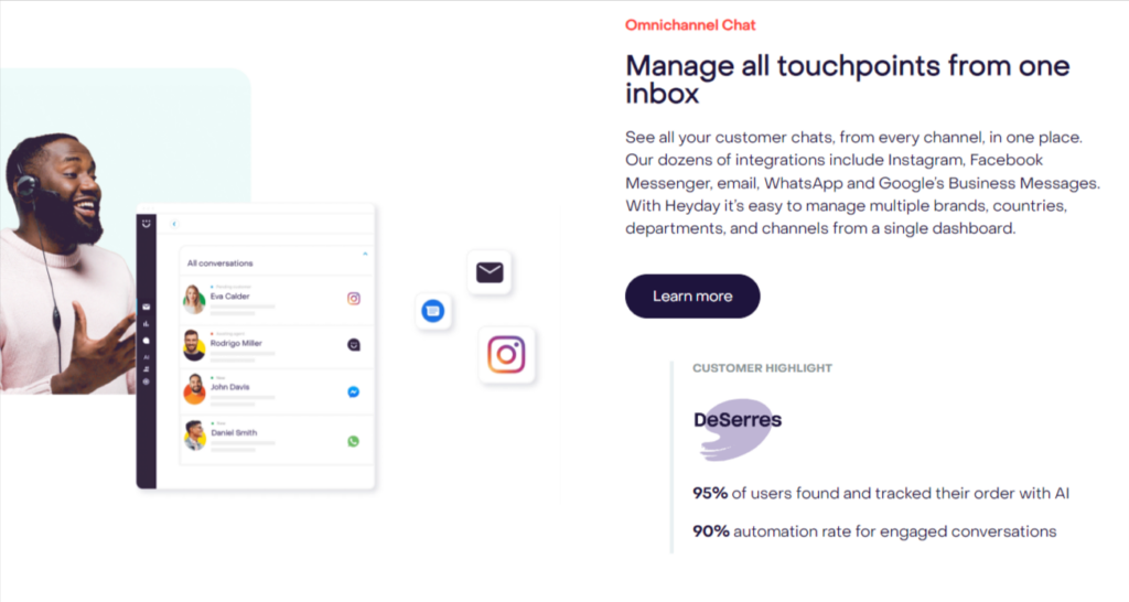 Heyday Conversational AI Chatbot for Retail