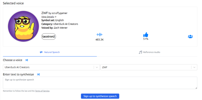 Uberduck Make cool stuff with AI and text to speech