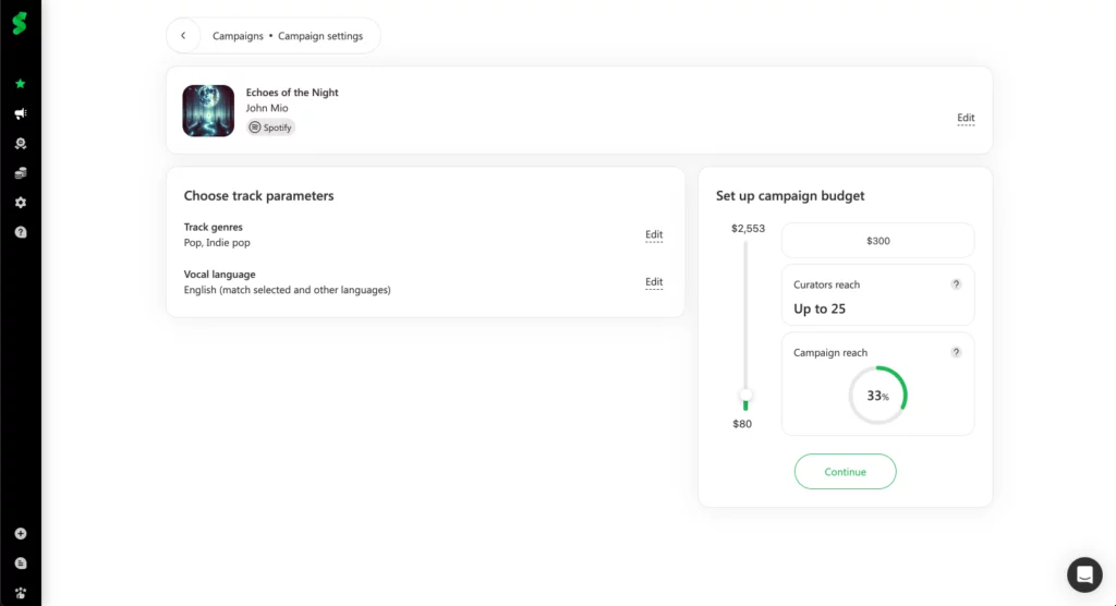 soundcampaign campaign set up