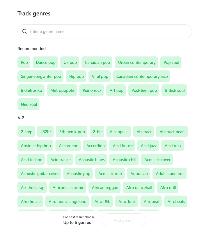 soundcampaign campaign set up target genres